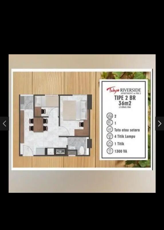 Dijual Rugi Unit Gandeng di Apartemen Tokyo River Side Pik 2 - Luas 36m2 + 21m2