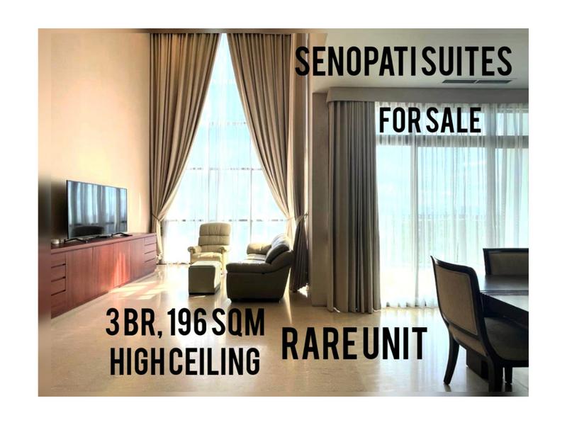 Senopati Suites at SCBD, 3 BR, 196m2, Limited unit, High Ceiling 6m, Direct Owner, ONLY IDR 8.5 Bio - YANI LIM 08174969303