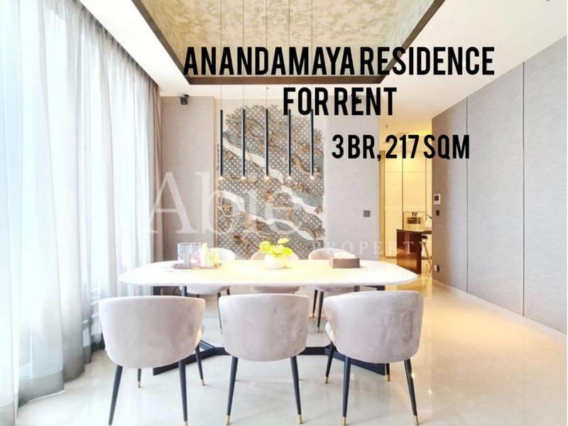 Anandamaya Residences at Sudirman for Rent, 3 BR, 217 sqm, Furnished, Ready to Move in - YANI LIM 08174969303