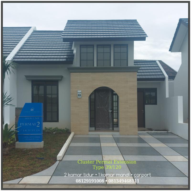 Dijual Rumah Mewah Murah Cluster Permai Extension di Citra Indah City