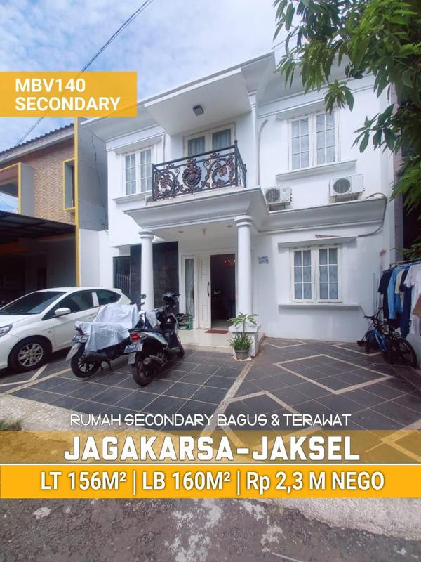 Jual Cepat Rumah Secondary Terawat Cluster Pinggir Jalan Utama Jagakarsa Jakarta Selatan