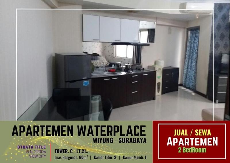Jual/Sewa Apartemen 2BR WaterPlace Residence Tower C, Pakuwon Indah, Surabaya