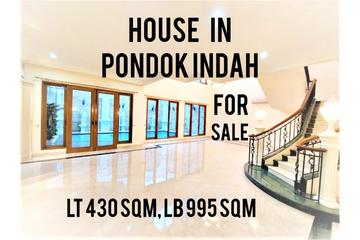 Dijual Rumah Pondok Indah Jakarta Selatan, LT 430 m2, LB 995 m2, Hadap Selatan, Direct Owner - YANI LIM 08174969303