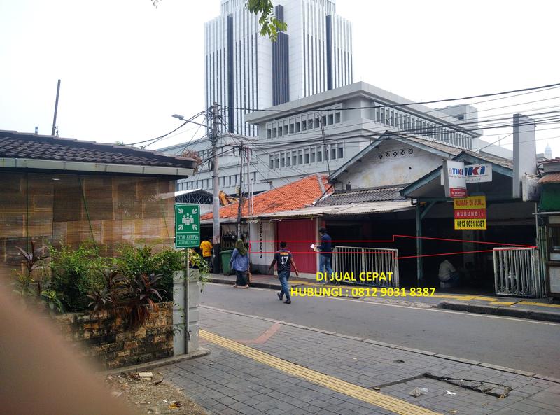 Dijual Rumah di Jalan Veteran 2, Jakarta Pusat - Dekat Stasiun Gambir dan Monas - Luas Tanah 274 m2
