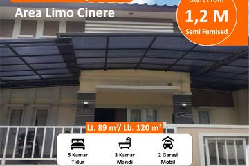Dijual Rumah 2 Lantai dekat Gerbang Tol Cinere - Jagorawi - LT 89 m2 | LB 120 m2 | KT 5