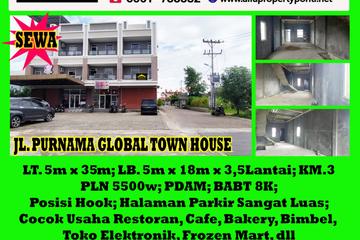 Alfa Property - Disewakan Ruko 3.5 Lantai di Purnama Komplek Global Town House Kota Pontianak - LT 175 m2 | LB 315 m2