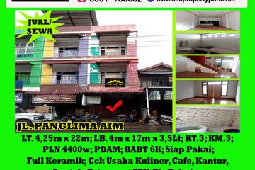 Alfa Property - Disewakan/Dijual Ruko 3.5 Lantai di Panglima Aim Kota Pontianak - LT 94 m2 | LB 238 m2