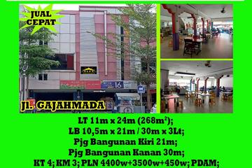 Alfa Property - Dijual Ruko 3 Lantai di Jalan Gajah Mada Pontianak - Luas Tanah 268 m2