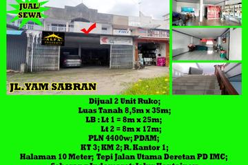 Alfa Property - Disewakan Ruko 2 Lantai di Jalan Yam Sabran Pontianak - LT 297 m2 | LB 336 m2