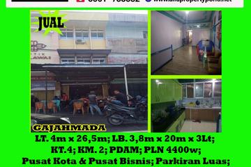 Alfa Property - Jual Ruko di Jalan Gajah Mada Pontianak - 3 Lantai | LT 106 m2 | LB 228 m2