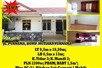 Alfa Property - Disewakan Rumah di Komplek Mutiara Purnama Kota Pontianak - 3 Kamar Tidur