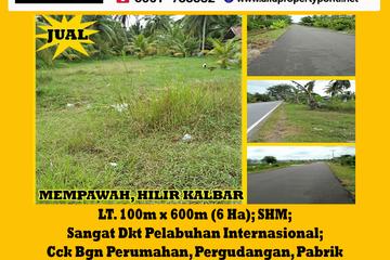 Alfa Property - Dijual Tanah di Jalan Mempawah Hilir Kalimantan Barat - Luas Tanah 60.000 m2 SHM