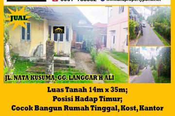 Alfa Property - Dijual Tanah di Jalan Natakusuma, Gg. Langgar H Ali, Pontianak - Luas Tanah 490m2, Hadap Timur