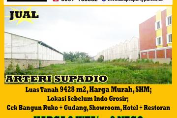 Alfa Property - Dijual Murah Tanah di Jl. Arteri Supadio Kota Pontianak - Luas Tanah 9.428m2 SHM