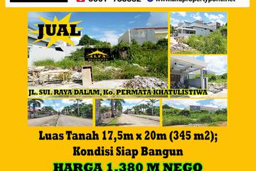 Alfa Property - Dijual Tanah di Jl. Sungai Raya Dalam, Komplek Permata Khatulistiwa, Pontianak - Luas Tanah 345m2