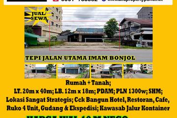 Alfa Property - Dijual/Disewakan Tanah di Jalan Imam Bonjol Kota Pontianak - Luas Tanah 800 m2 | Luas Bangunan 216 m2