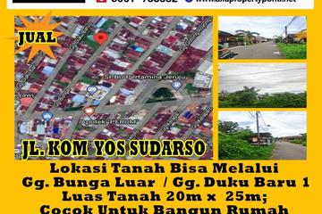 Alfa Property - Dijual Tanah di Jalan Kom Yos Sudarso Kota Pontianak - Luas Tanah 500m2