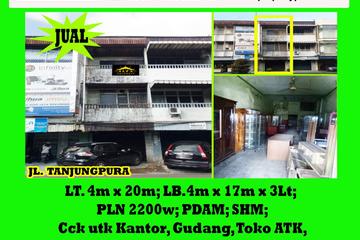 Alfa Property - Dijual Ruko 3 Lantai di Jalan Tanjung Pura Pontianak - LT 80 m2 | LB 204 m2