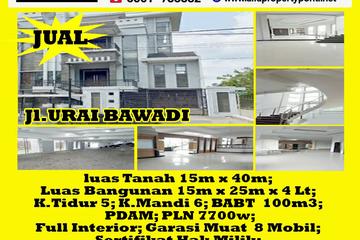 Alfa Property - Dijual Rumah di Jalan Urai Bawadi Pontianak - 4 Lantai, 5 Kamar Tidur, LT 600m2, LB 1500m2