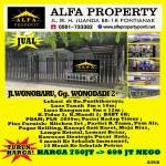 Alfa Property - Dijual Rumah di Jalan Wonobaru Gg. Wonodadi 2 Kota Pontianak - 2 Kamar Tidur, LT 128m2, LB 96m2