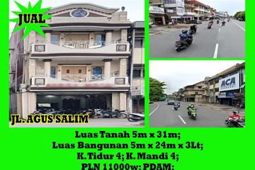 Alfa Property - Dijual Ruko di Jalan Agus Salim Pontianak - 3 Lantai, Luas Tanah 155m2, Luas Bangunan 360m2