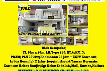 Alfa Property - Dijual Rumah di Permata Khatulistiwa Pontianak - 4 Kamar Tidur, LT 200m2, LB 250m2