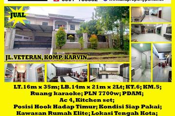 Alfa Property - Dijual Rumah di Jalan Veteran Komplek Karvin Pontianak - 2 Lantai, 6 Kamar Tidur, LT 560m2, LB  588m2