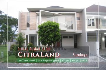 Jual Rumah Baru Modern Minimalis di Citraland Surabaya - Siap Huni, LT 240 m2, LB 350 m2