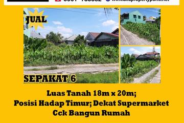 Alfa Property - Dijual Tanah di Jl. Sepakat 6, Pontianak, Kalimantan Barat - Luas Tanah 360m2, Posisi Hadap Timur