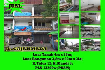 Alfa Property - Jual Ruko di Jalan Gajah Mada Pontianak - 3 Lantai, Luas Tanah 104 m2