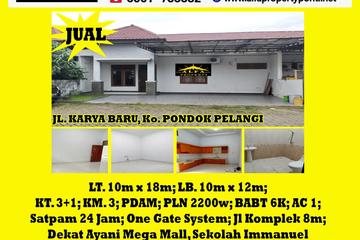 Alfa Property - Jual Rumah di Jl. Karya Baru, Komplek Pondok Pelangi, Pontianak - 3+1 Kamar Tidur, LT 180m2, LB 120m2