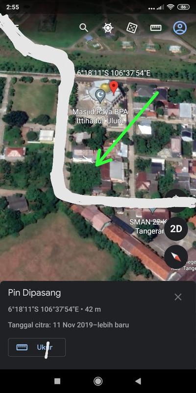 Dijual Tanah Kavling Hook di Perumahan Puspitek - Pagedangan BSD City