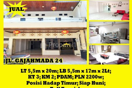 Alfa Property - Dijual Rumah 2 Lantai di Jl. Gajah Mada 24 Kota Pontianak - LT 110 m2 | LB 187 m2