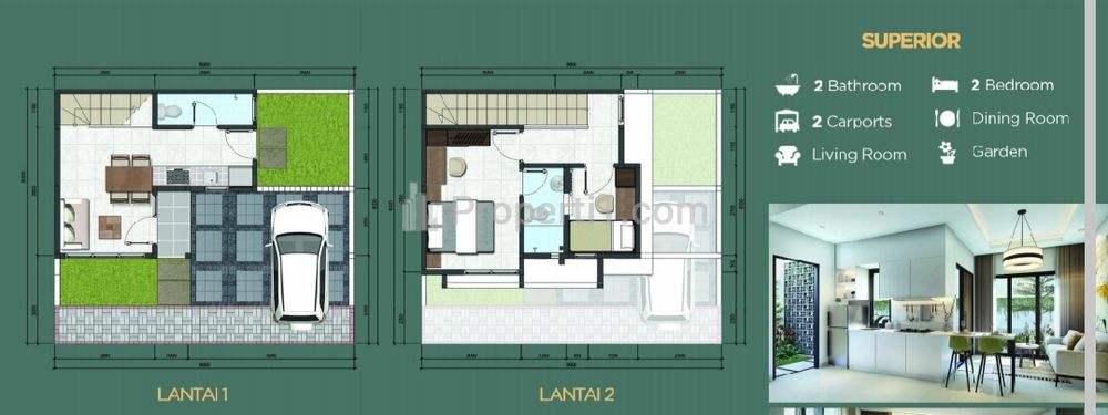 Jual Hunian Mewah Terbaru The Promenade di Prima Harapan Regency Bekasi