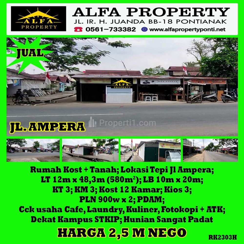 Dijual Ruko Jalan Ampera Kota Pontianak - Alfa Property