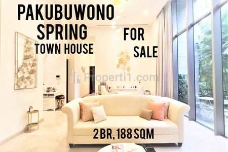 Jual Pakubuwono Spring Town House Apartemen, 2 BR, 188 sqm, Private Garden Direct Owner- YANI LIM 08174969303