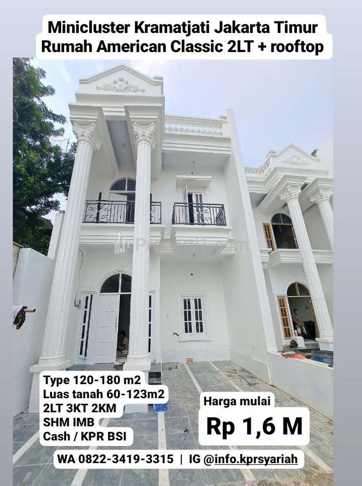 Dijual Rumah 2 Lantai + Rooftop dalam Mini Cluster Kramatjati Jakarta Timur