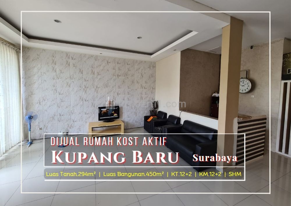 Jual Rumah Kost Aktif di Jalan Kupang Baru, Sukomanunggal, Surabaya