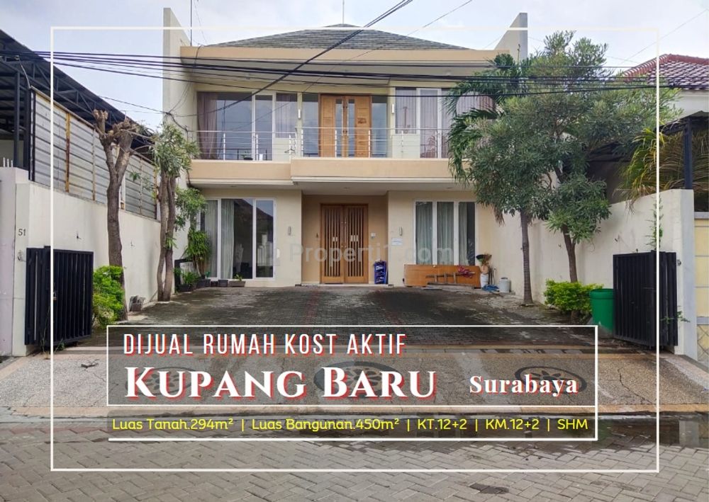 Jual Rumah Kost Aktif di Jalan Kupang Baru, Sukomanunggal, Surabaya