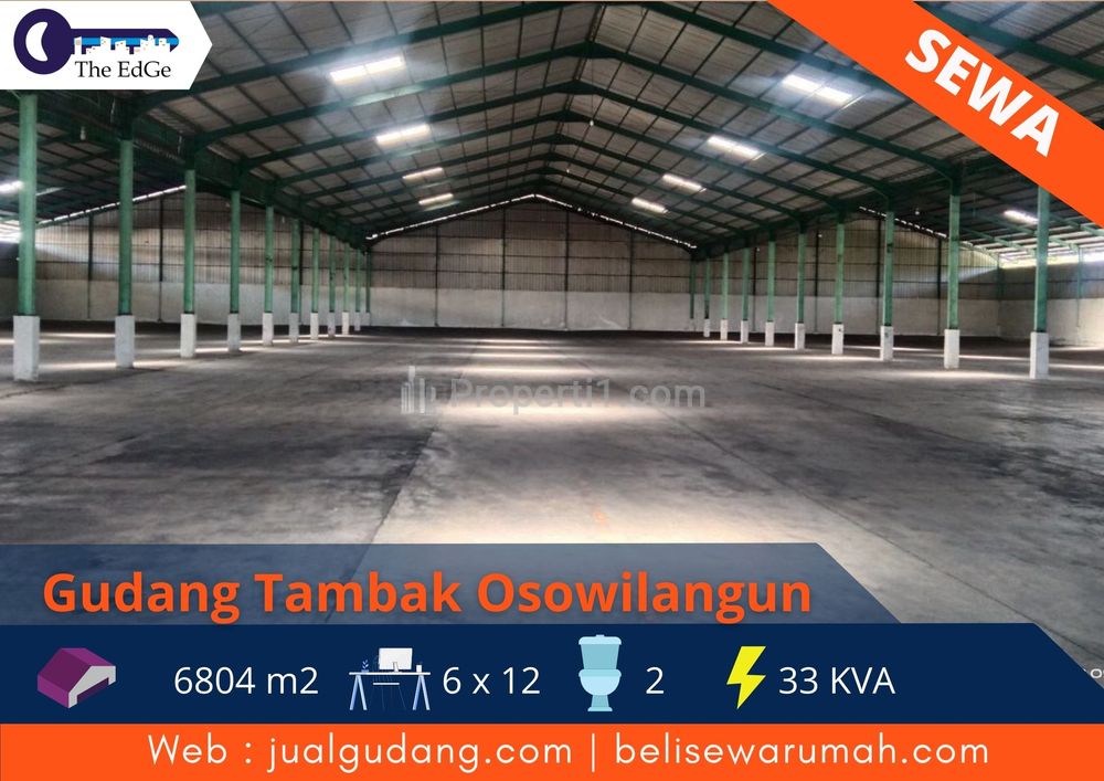 Sewa Gudang di Tambak Osowilangun Sidoarjo, 15 Menit ke Tol Romokalisari