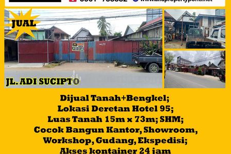 Alfa Property - Dijual Tanah di Jalan Adi Sucipto Kota Pontianak - Luas Tanah 1095 m2 SHM