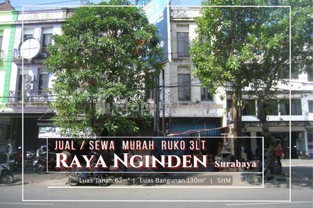 Jual / Sewa Murah Ruko 3 Lantai di Bawah 2M di Jalan Raya Nginden Surabaya