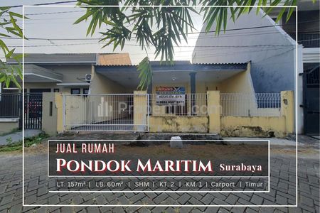 Jual Rumah Siap Huni Luas Tanah 157m² di Pondok Maritim Indah Kebraon, Wiyung, Surabaya