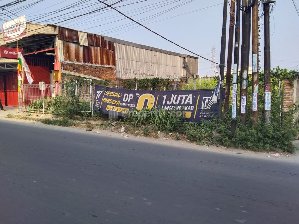 Dijual Tanah untuk Ruang Usaha atau Gudang di Pinggir Jalan Raya Karangsatria Tambun Utara Bekasi