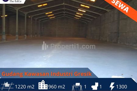 Disewakan Gudang Siap Pakai di KIG Gresik Luas 960 m2 - The EdGe