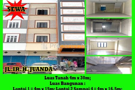 Disewakan Ruko 4 Lantai di Jalan Ir. H. Juanda Kota Pontianak - Alfa Property