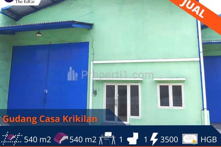 Dijual 2 Unit Gudang Siap Pakai Casa Krikilan Gresik Blok B, Driyorejo, Gresik