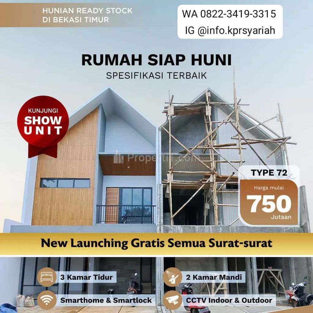 Dijual Rumah Ready Design Scandinavian di Mustika Jaya Bekasi