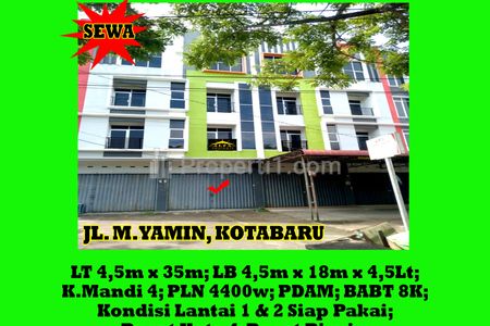 Alfa Property - Disewakan Ruko 4.5 Lantai Jalan Muhammad Yamin, Kotabaru, Pontianak - LT 158 m2 | LB 365 m2