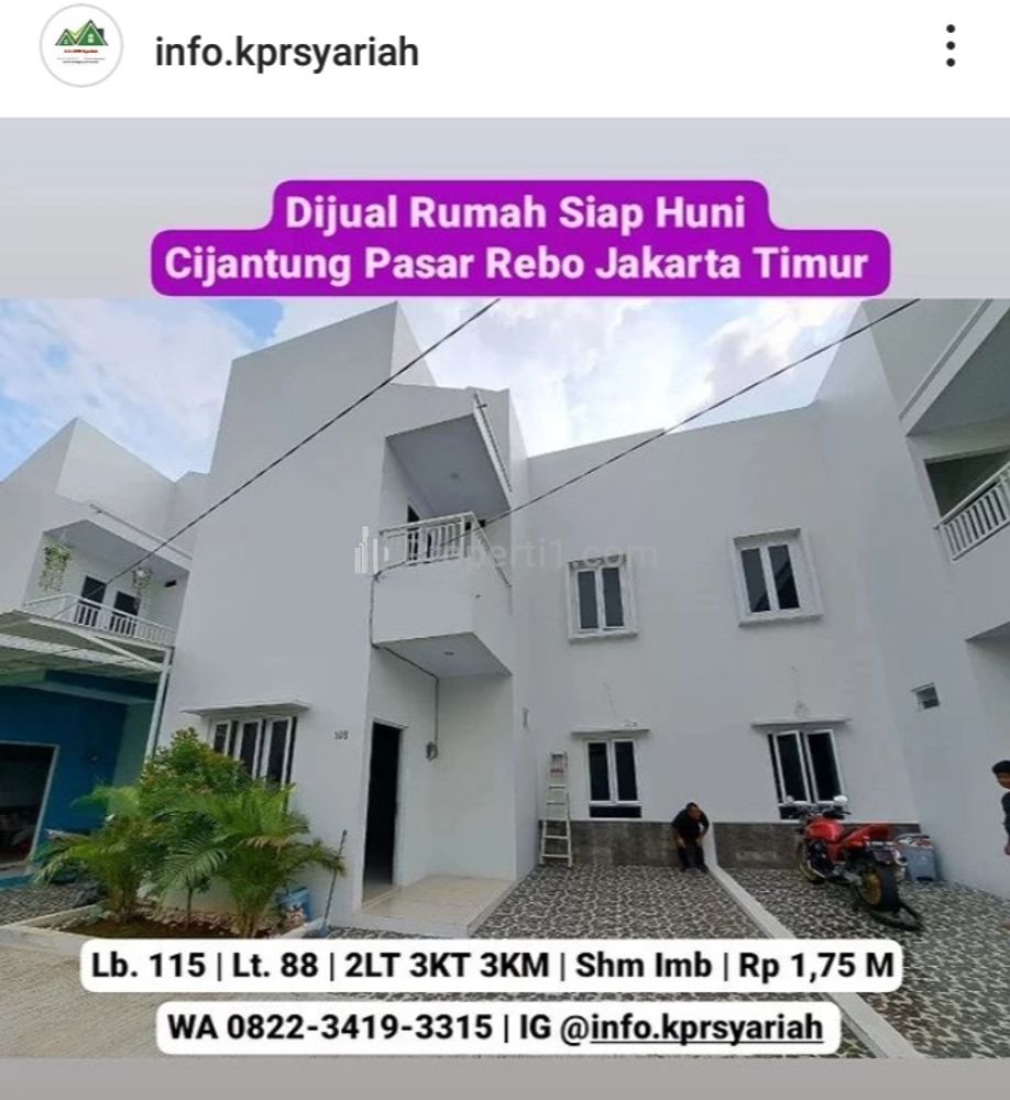 Rumah Dijual Siap Huni dekat Mall Cijantung Pasar Rebo Jakarta Timur